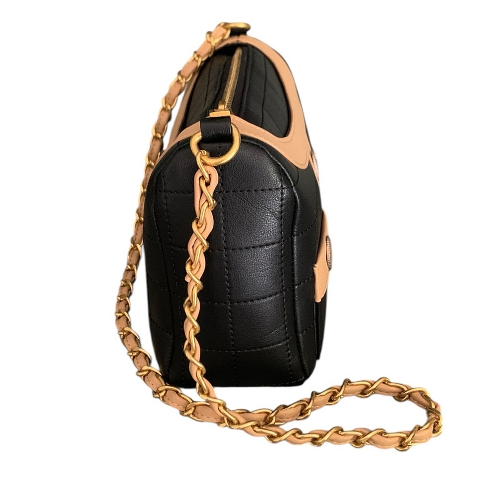 🆕 Chanel Style Choco Quilted Leather Mademoiselle Jacket Shoulder Bag 🆕 - Picture 5 of 13